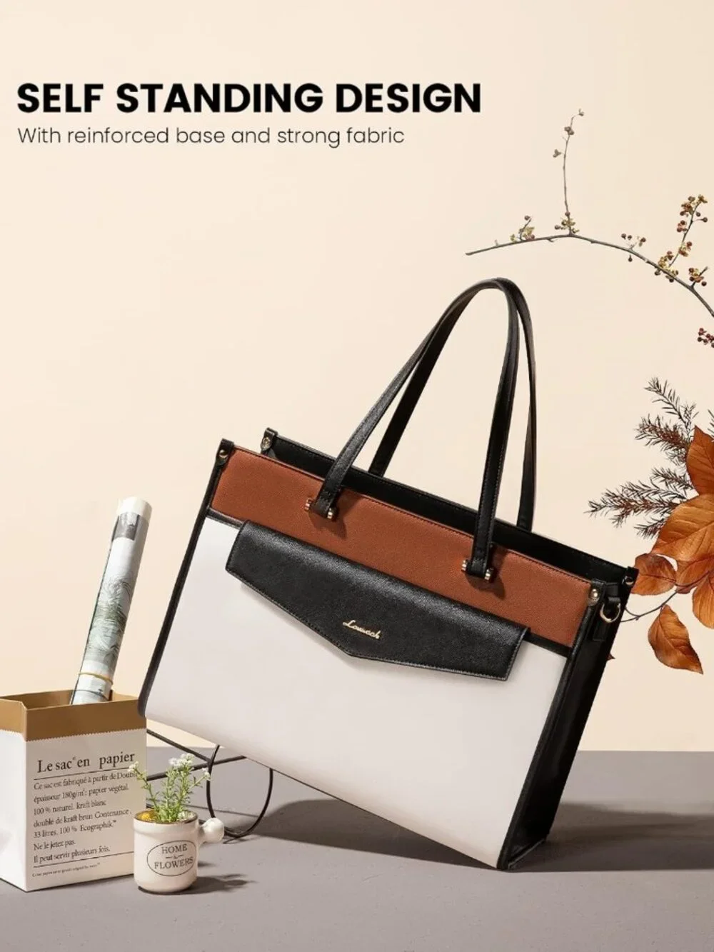 Stylish 2-in-1 Laptop Tote Bag for Women | Work Purse & Computer Briefcase